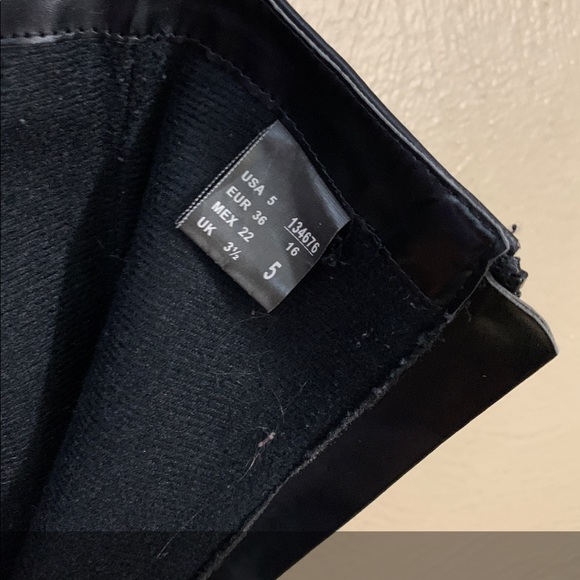 Black High Boots w/ Gold Buckle - Picture 2 of 3